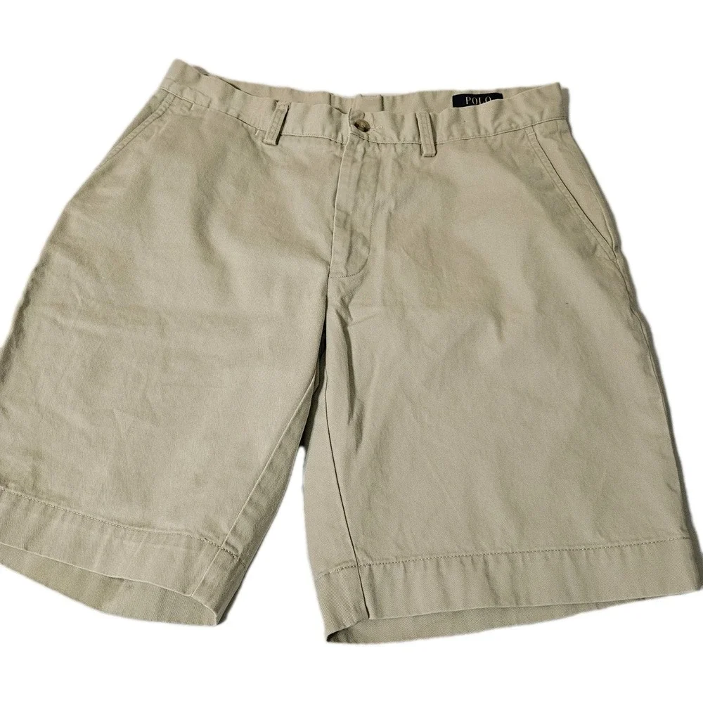 Polo Ralph Lauren Chino Golf Shorts  32  Pleated Twill Classic Pockets 9